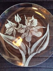 画像1: Vintage Flower Frosted Glass (1)