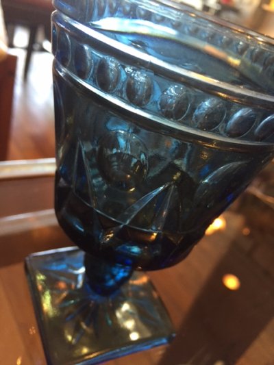 画像1: Vintage Blue Stained Glass