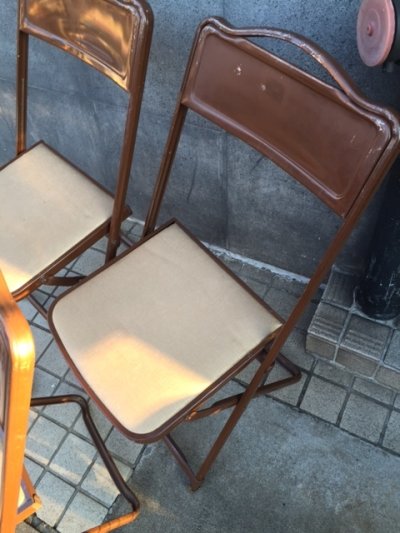 画像2: Vintage Industrial Folding Chair