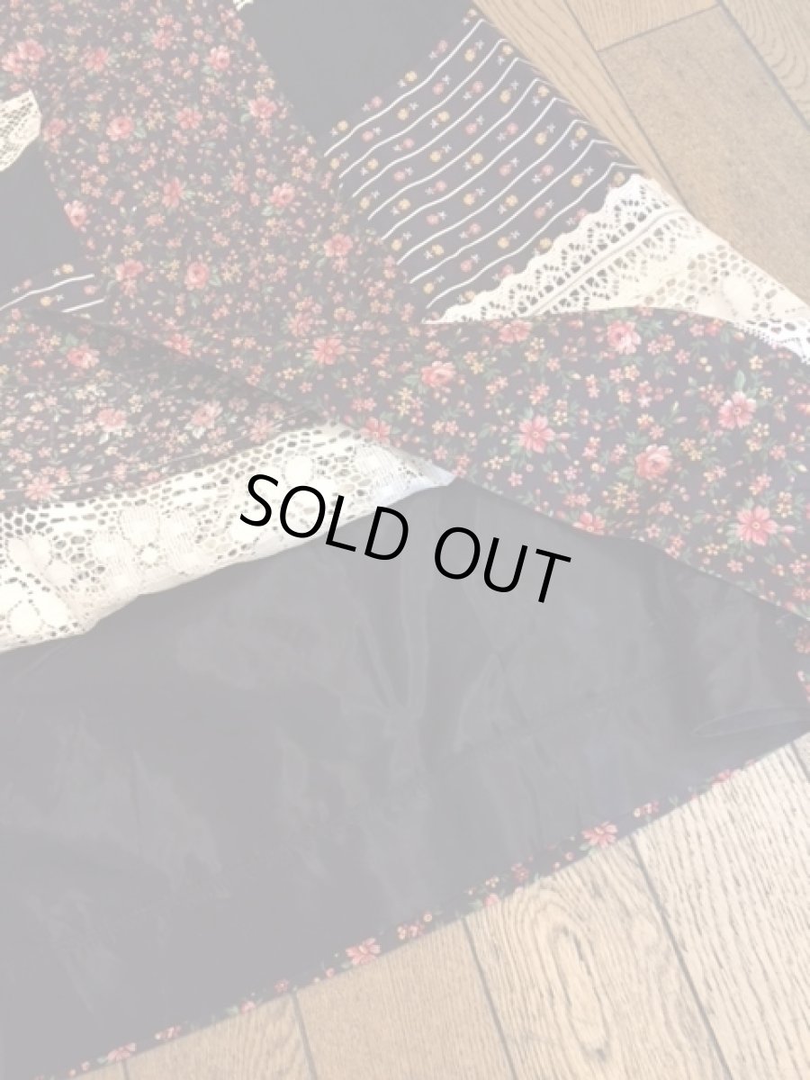 画像5: 70's Patchwork maxi skirt (5)
