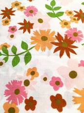 画像1: 70's Flower Percale Sheet (1)