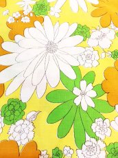 画像1: 70's Flower Percale Sheet (1)
