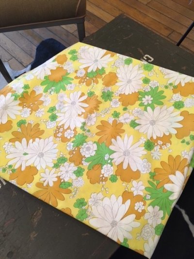 画像1: 70's Flower Percale Sheet