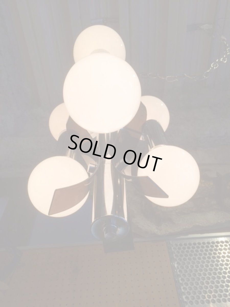 画像7: Chrome Lucite Panel Pendant Light (7)