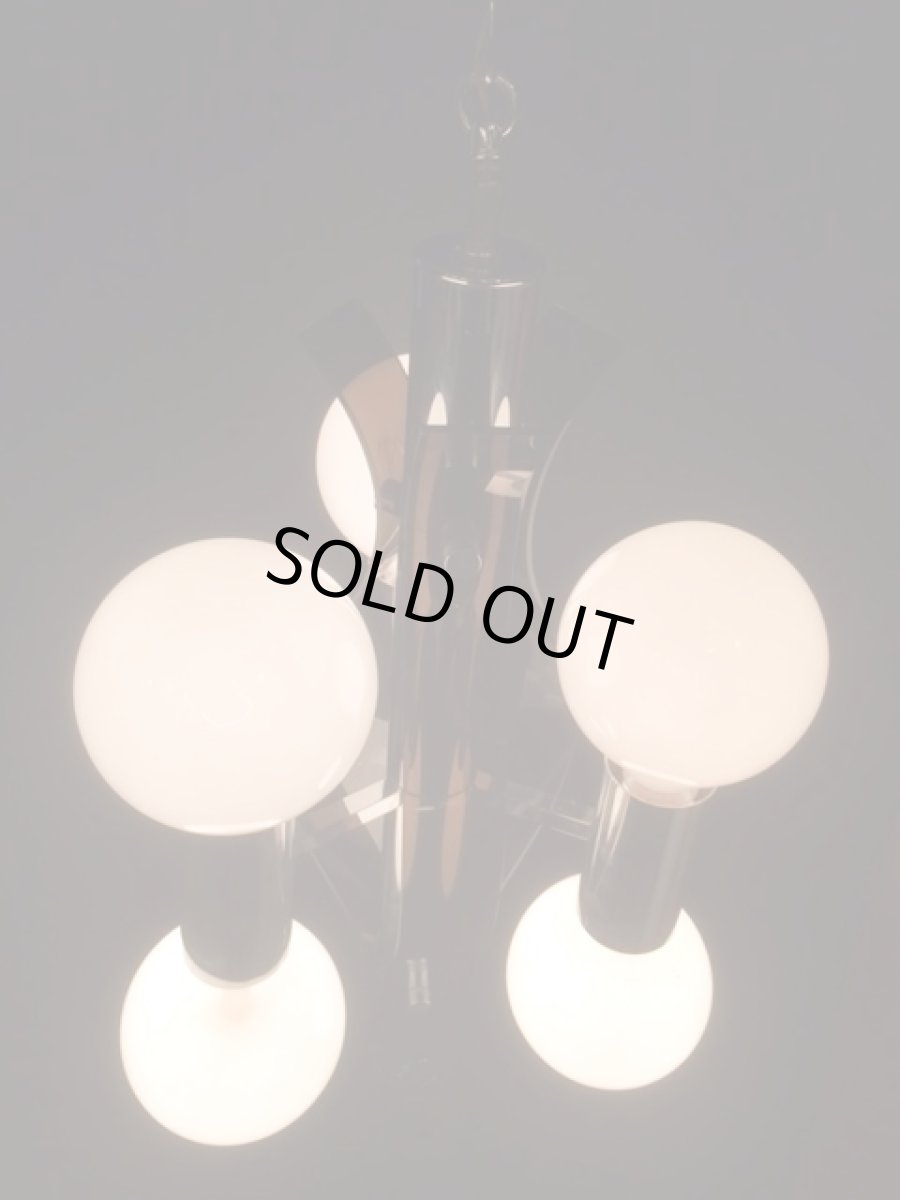 画像2: Chrome Lucite Panel Pendant Light (2)