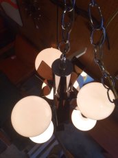 画像5: Chrome Lucite Panel Pendant Light (5)