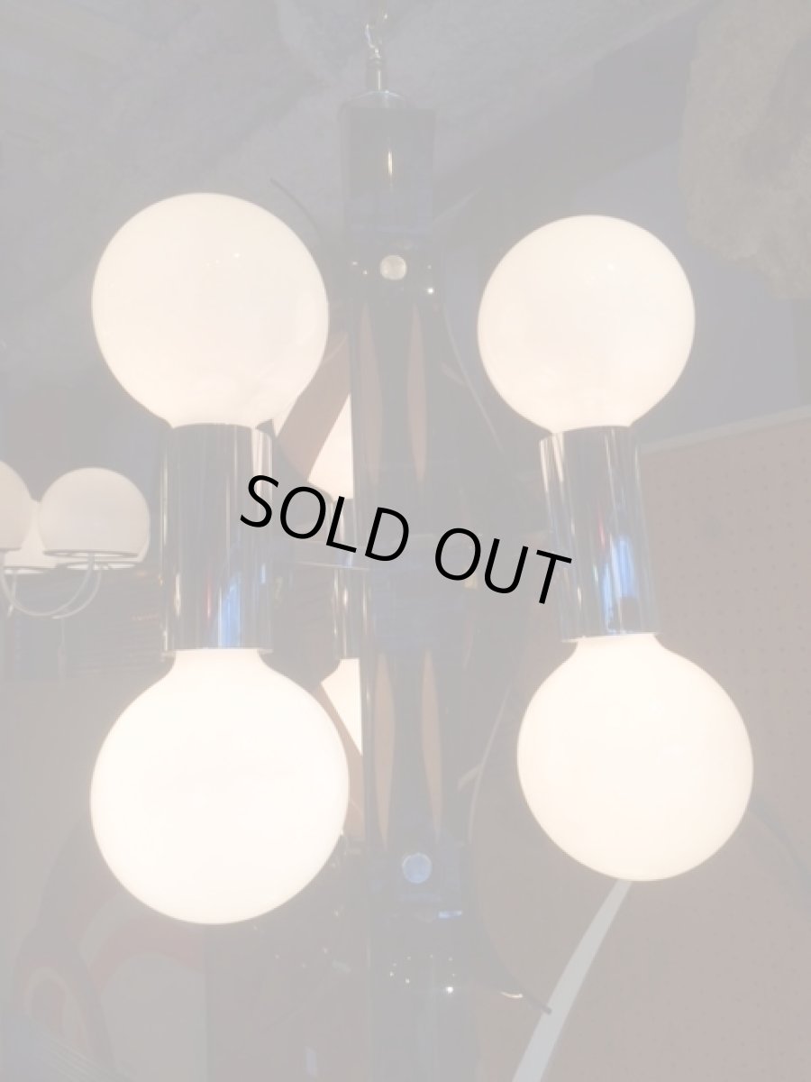 画像9: Chrome Lucite Panel Pendant Light (9)