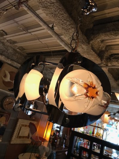 画像1: "Murano" Crome Pendant Light