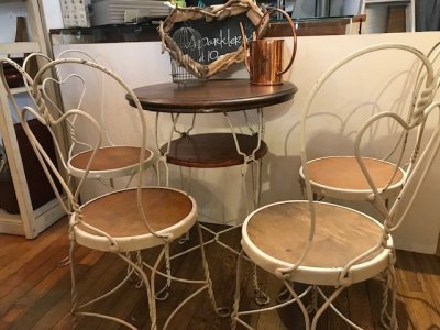 画像2: "Shabby chic" Gardening Table & Chair