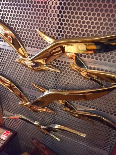 画像1: Gold Birds Wall Deco　