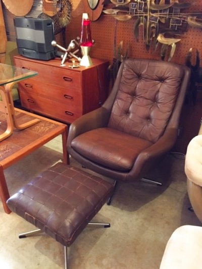 画像1: Leather Sofa ＆Ottoman