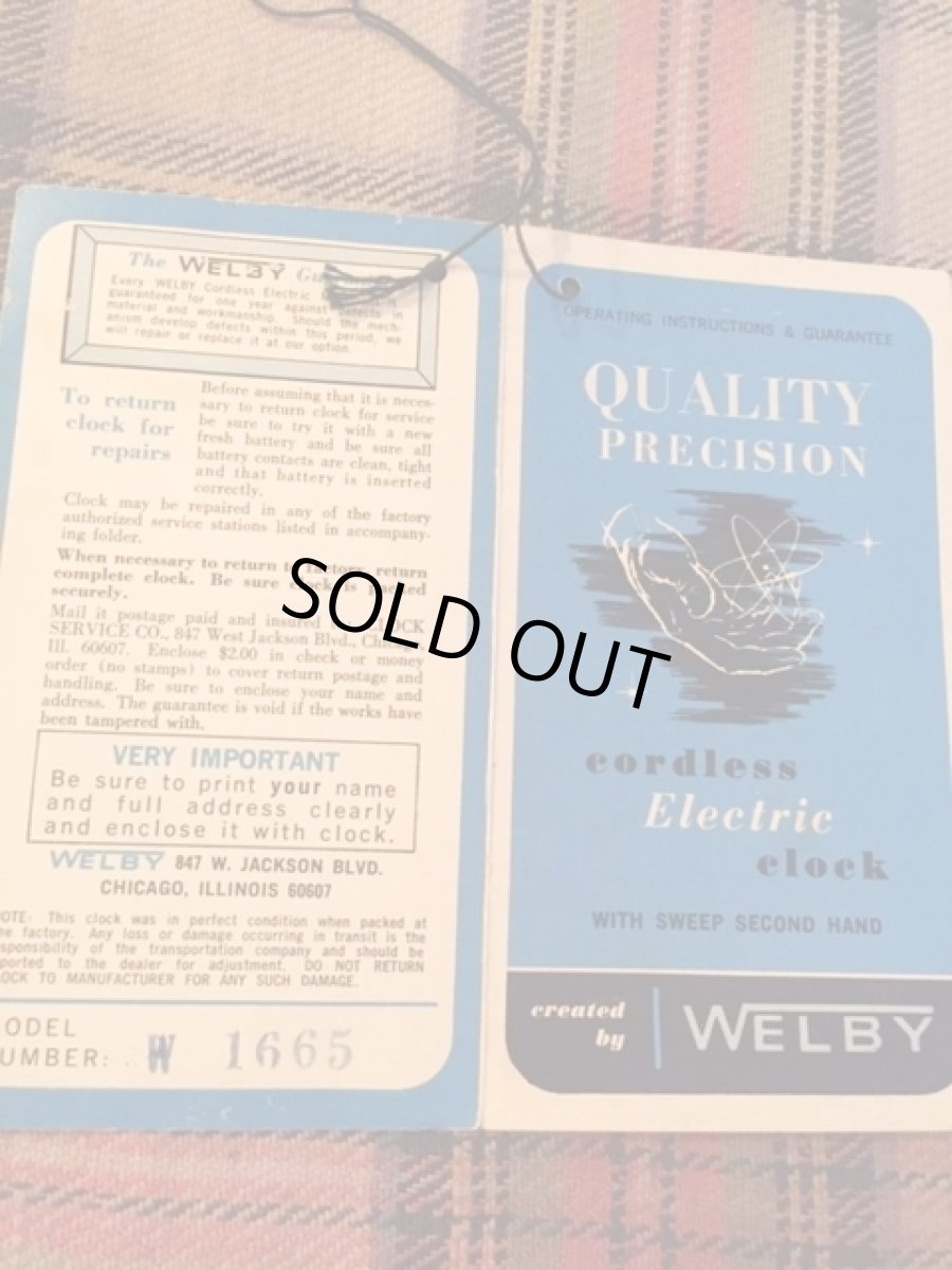 画像6:  "WELBY" Wall Clock (6)