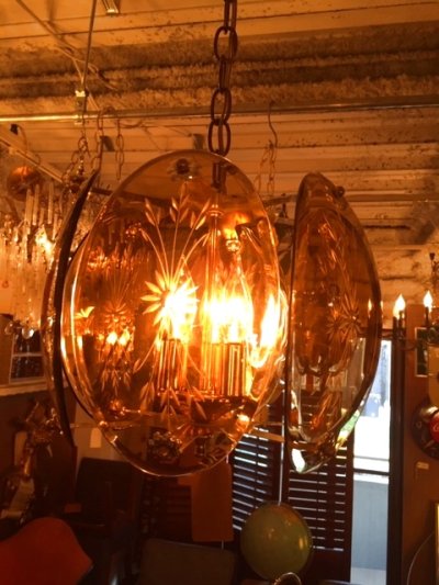 画像1: Smoke Glass Pendant Light