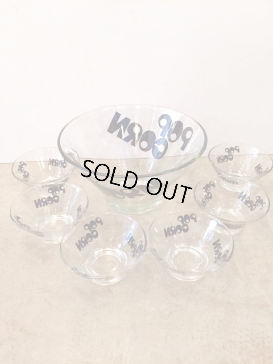 画像1: "POP CORN"Glass Bowl (1)