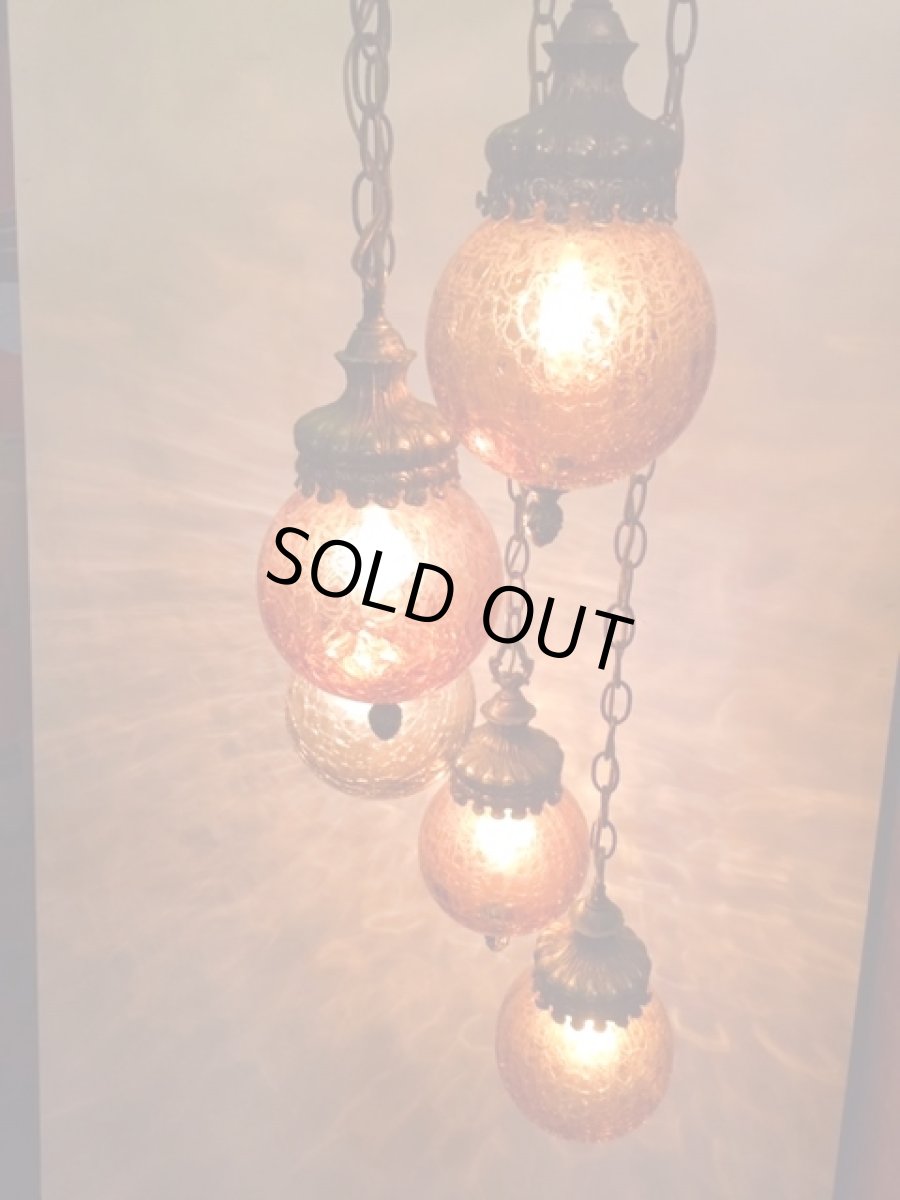 画像1:  5連 Crack Pendant Light (1)
