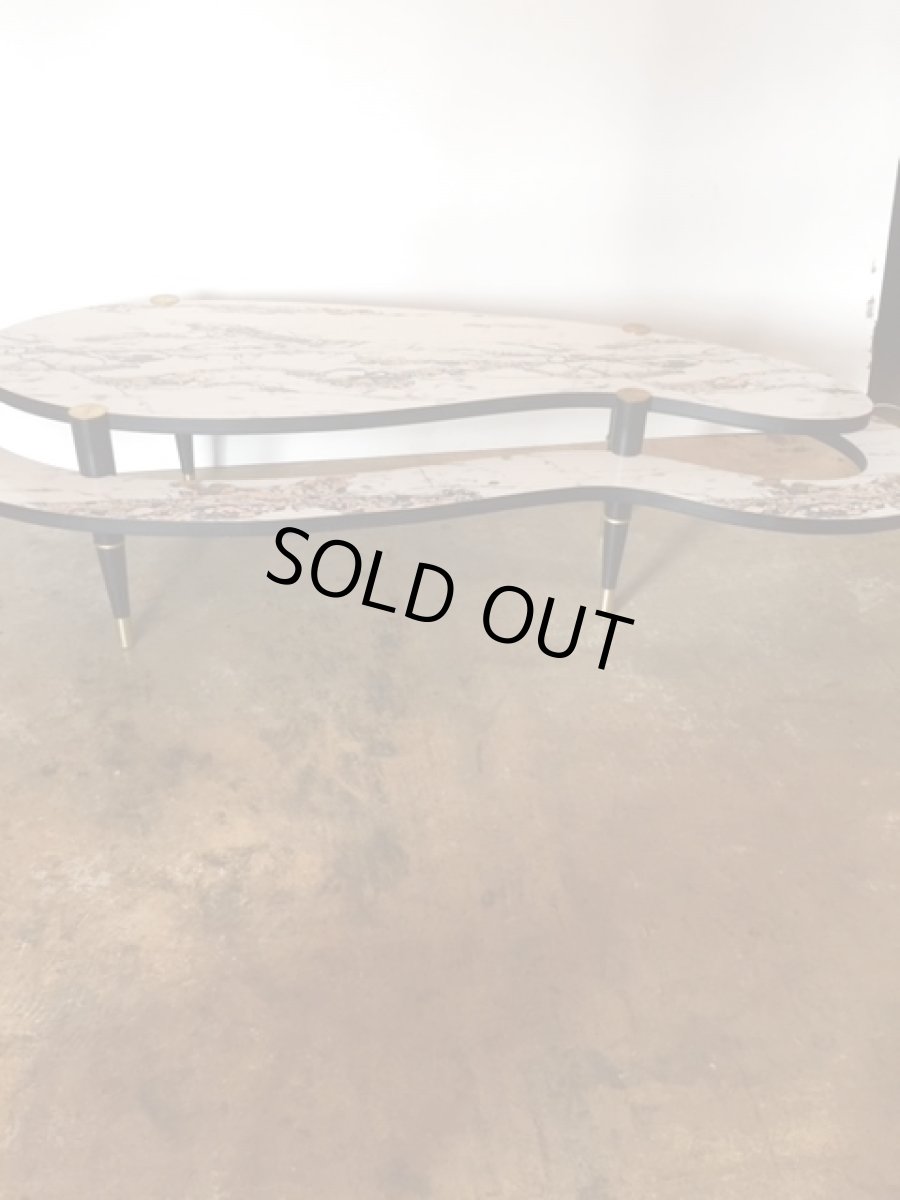画像2: 50's Kidney Coffee Table set (2)