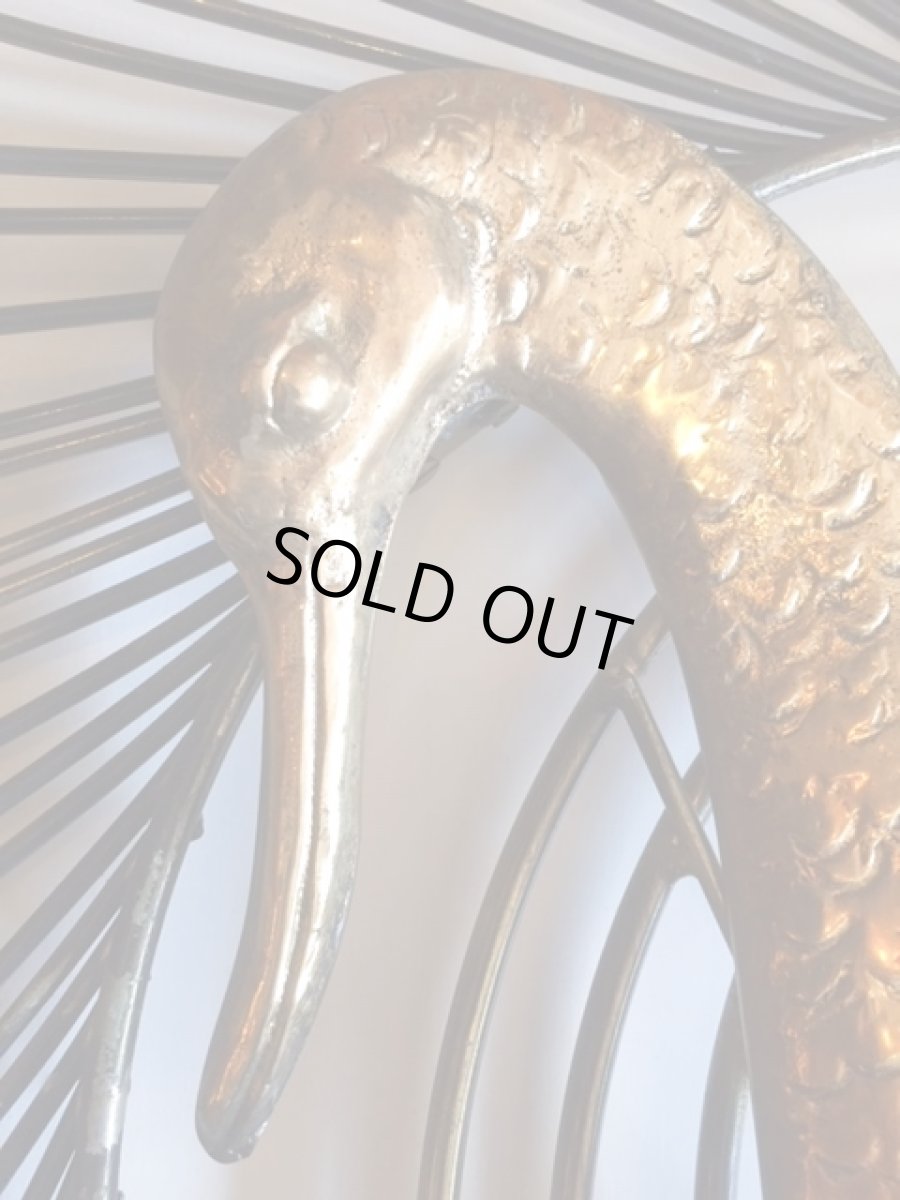 画像4: "Curtis Jere"Peacock　Brass Wall Sculpture (4)