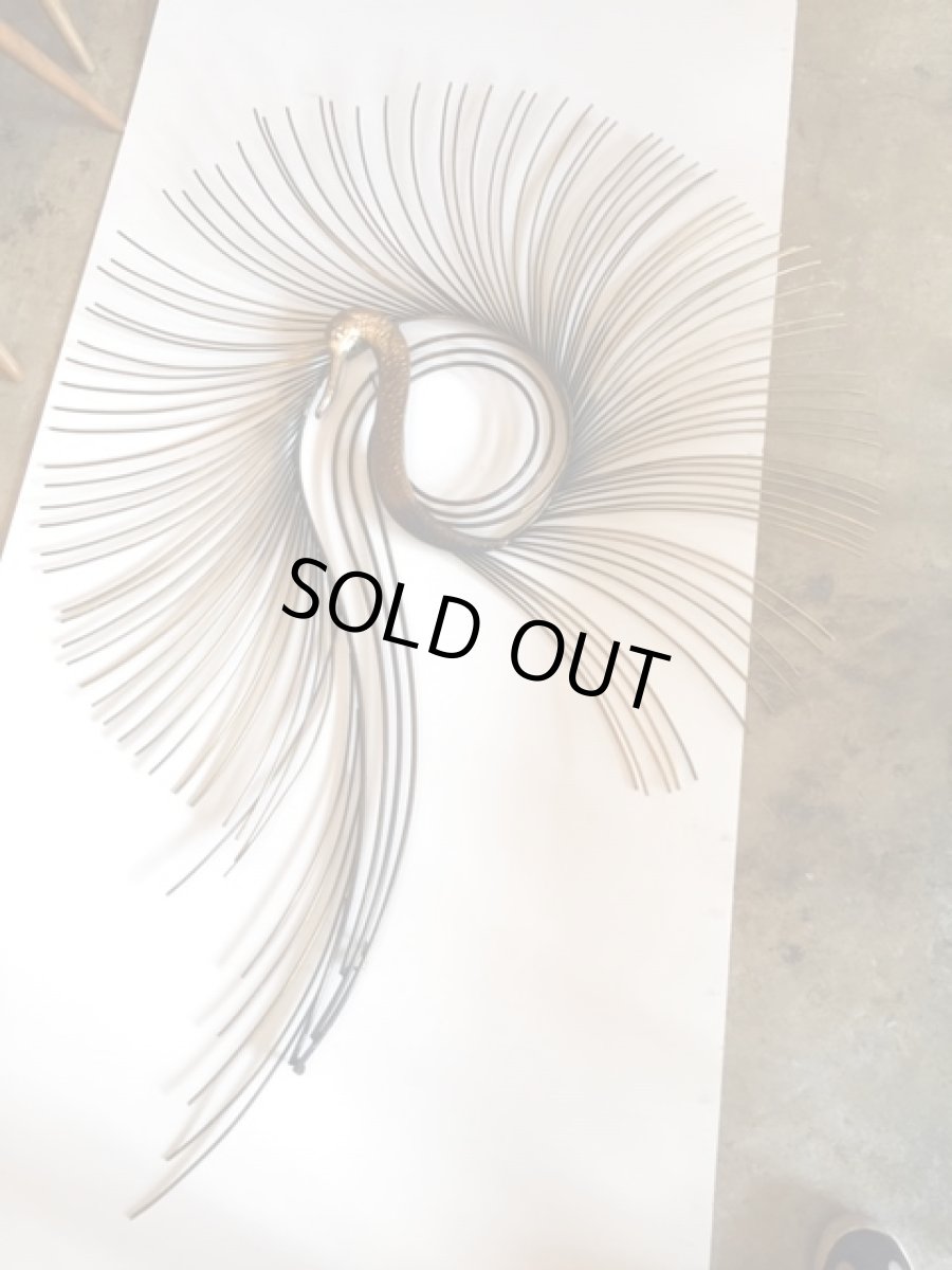 画像2: "Curtis Jere"Peacock　Brass Wall Sculpture (2)