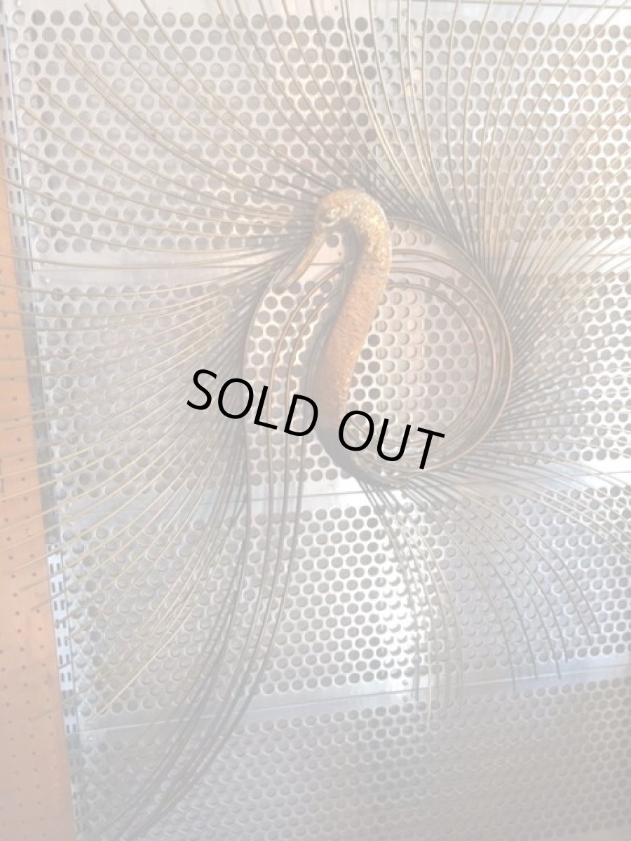 画像6: "Curtis Jere"Peacock　Brass Wall Sculpture (6)