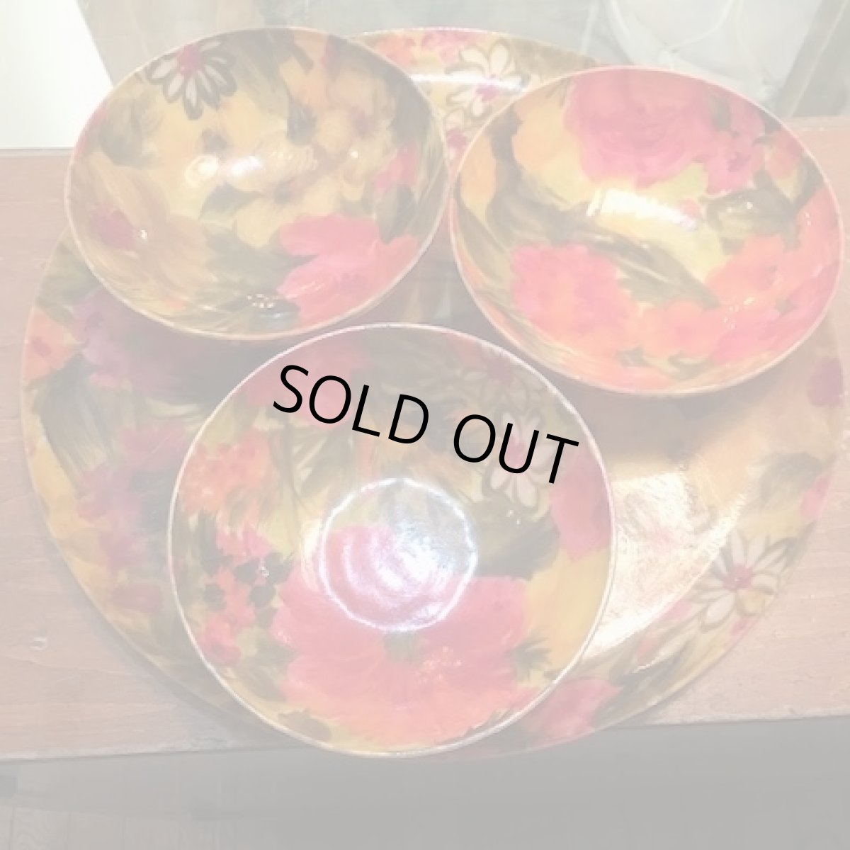 画像2: Vintage Flower Tray&Bowl (2)