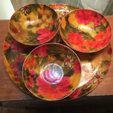 画像2: Vintage Flower Tray&Bowl (2)