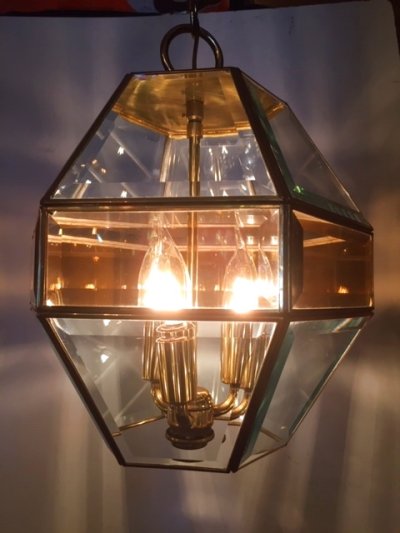 画像1: Gold Pendant Light