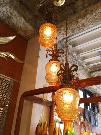 画像1:  3連"Crack" Pendant Light