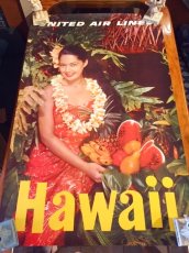 画像1: "UNITED " Hawaii poster (1)