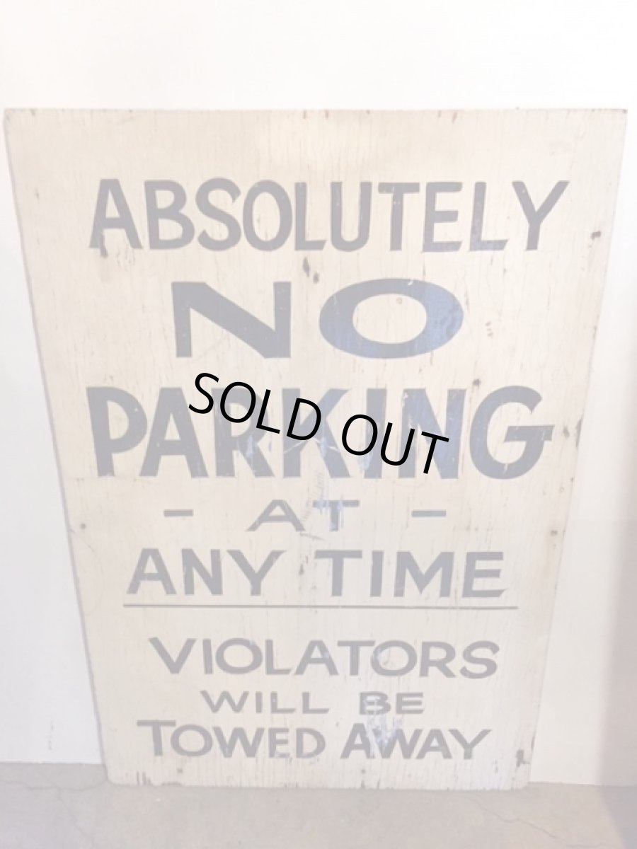 画像1: "NO PARKING" Wood  Sign (1)