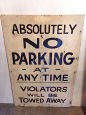 画像1: "NO PARKING" Wood  Sign (1)