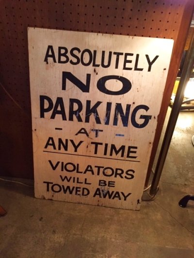 画像1: "NO PARKING" Wood  Sign