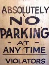 画像2: "NO PARKING" Wood  Sign (2)