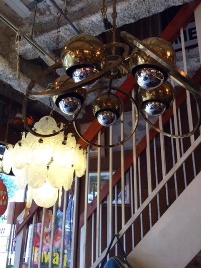 画像1: "UFO" Gold Pendant Light 