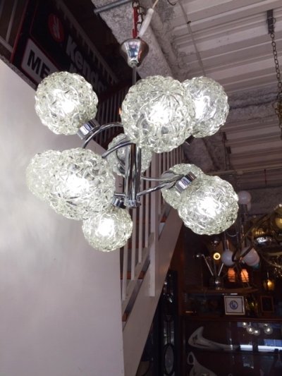 画像1: Modern Chrome Pendant Light