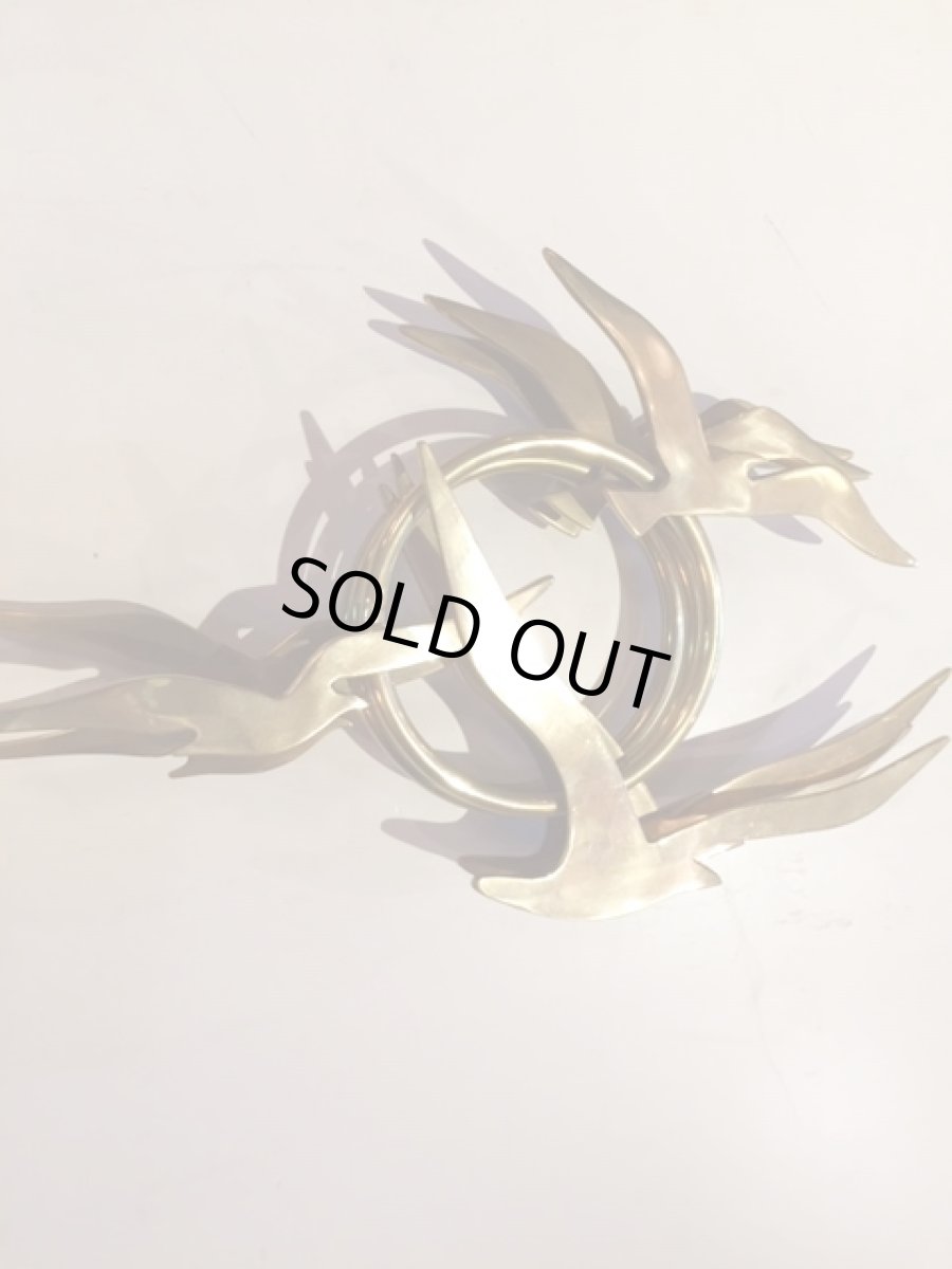 画像5: 3Bird×3 Brass Wall Sculpture (5)