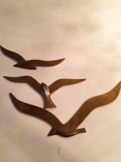 画像1: 3Bird Brass Wall Sculpture (1)