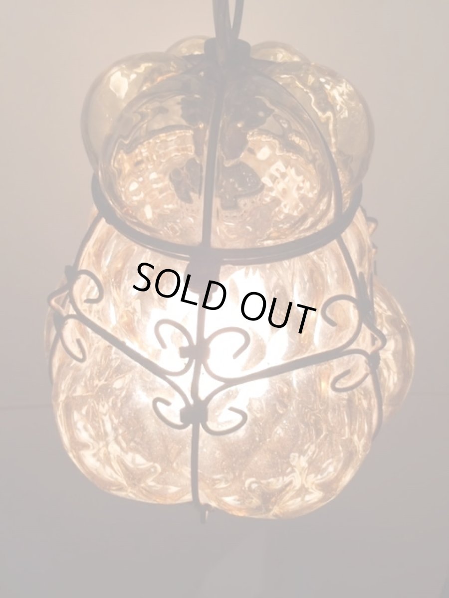 画像2: "Murano" AnberGrass Pendant Light (2)
