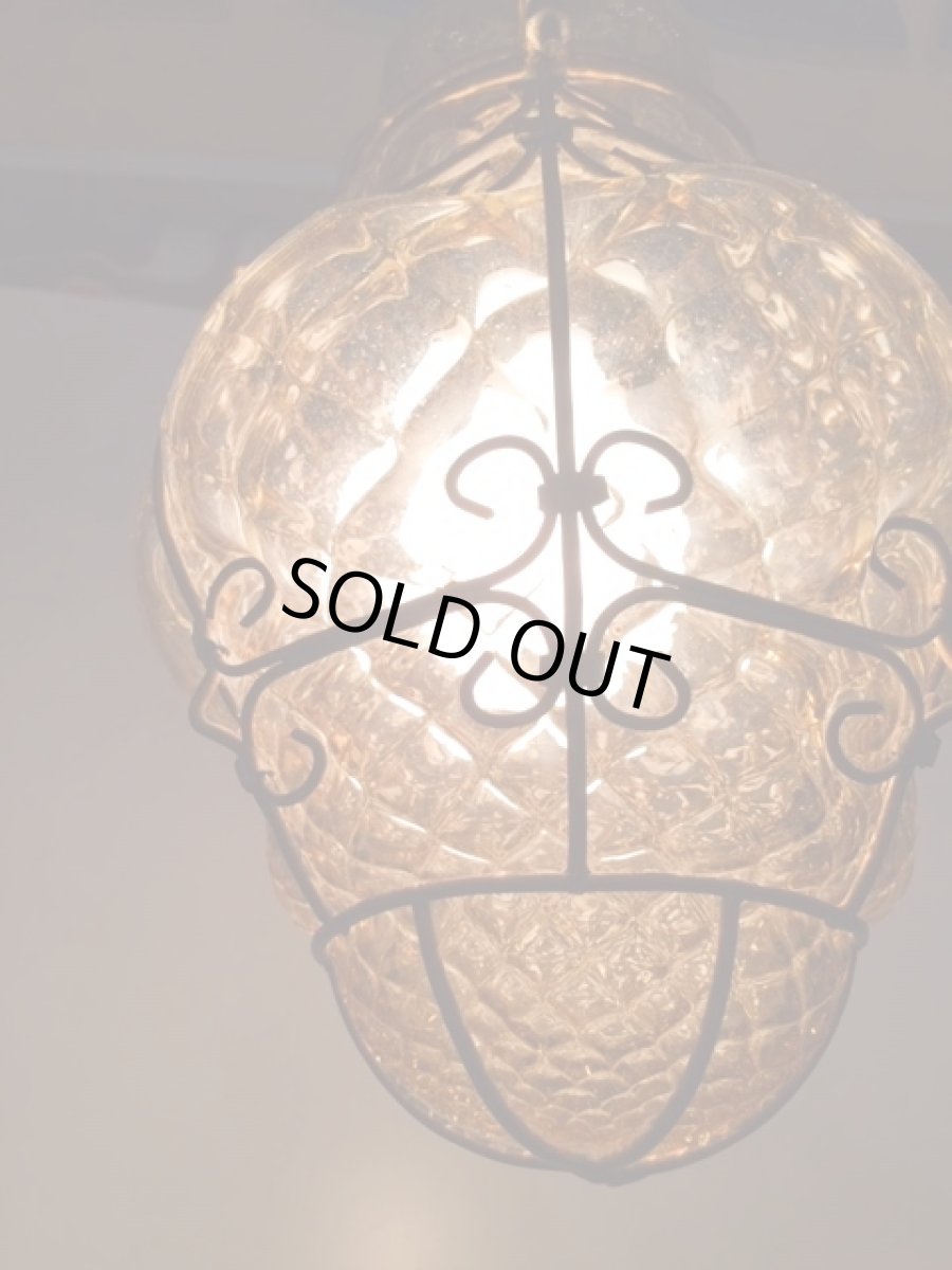 画像3: "Murano" AnberGrass Pendant Light (3)