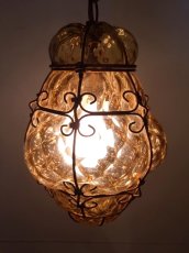 画像1: "Murano" AnberGrass Pendant Light (1)