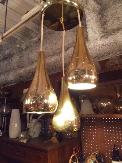 画像1: Vintage 3灯Pendant Light 