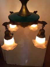 画像2: Vintage ArtDeco 4灯Chandelier (2)