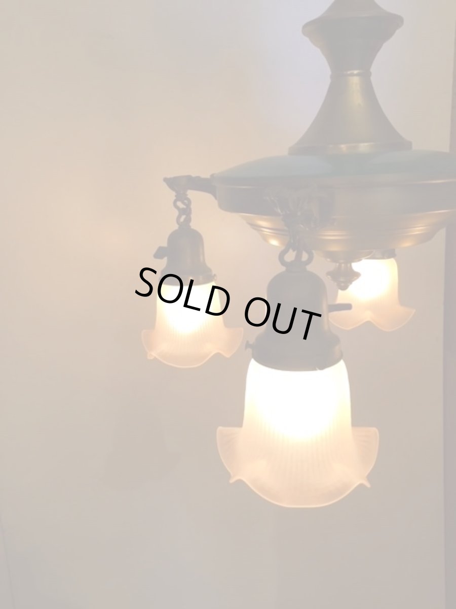 画像3: Vintage ArtDeco 4灯Chandelier (3)