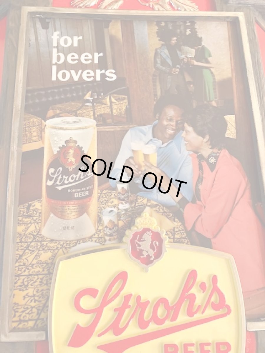 画像8:  “Stroh's” Beer Sign (8)