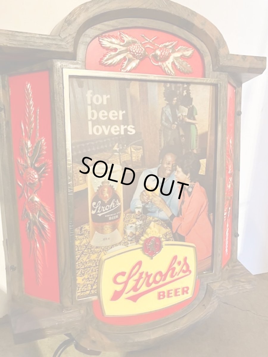 画像1:  “Stroh's” Beer Sign (1)