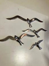 画像1: 4Bird Chrome Wall Sculpture (1)