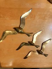 画像1: 3Bird Brass Wall Sculpture (1)