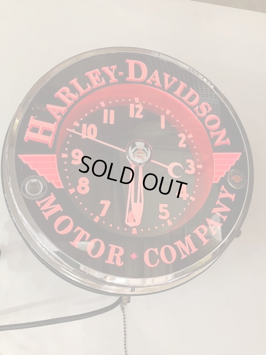 画像1: " Harley Davidson" Neon Clock (1)