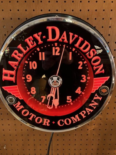 画像1: " Harley Davidson" Neon Clock