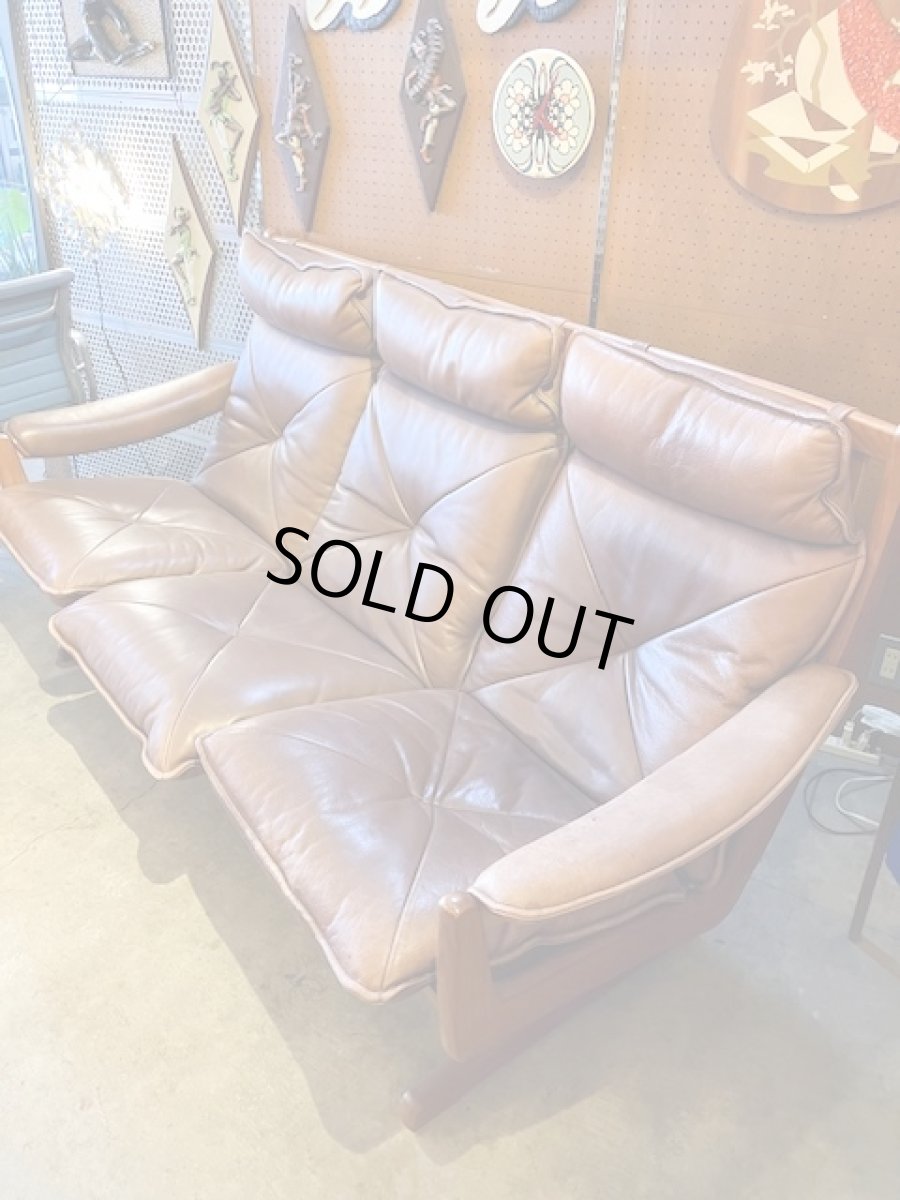 画像2: "Lied Mobler"Leather Sofa (2)