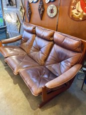 画像2: "Lied Mobler"Leather Sofa (2)